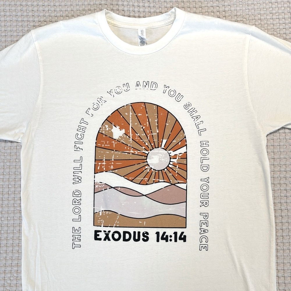 3/$15 🌸 Crazy Cool Threads Exodus 14:14 Lord Will Fight For You Short Sleeve Tee